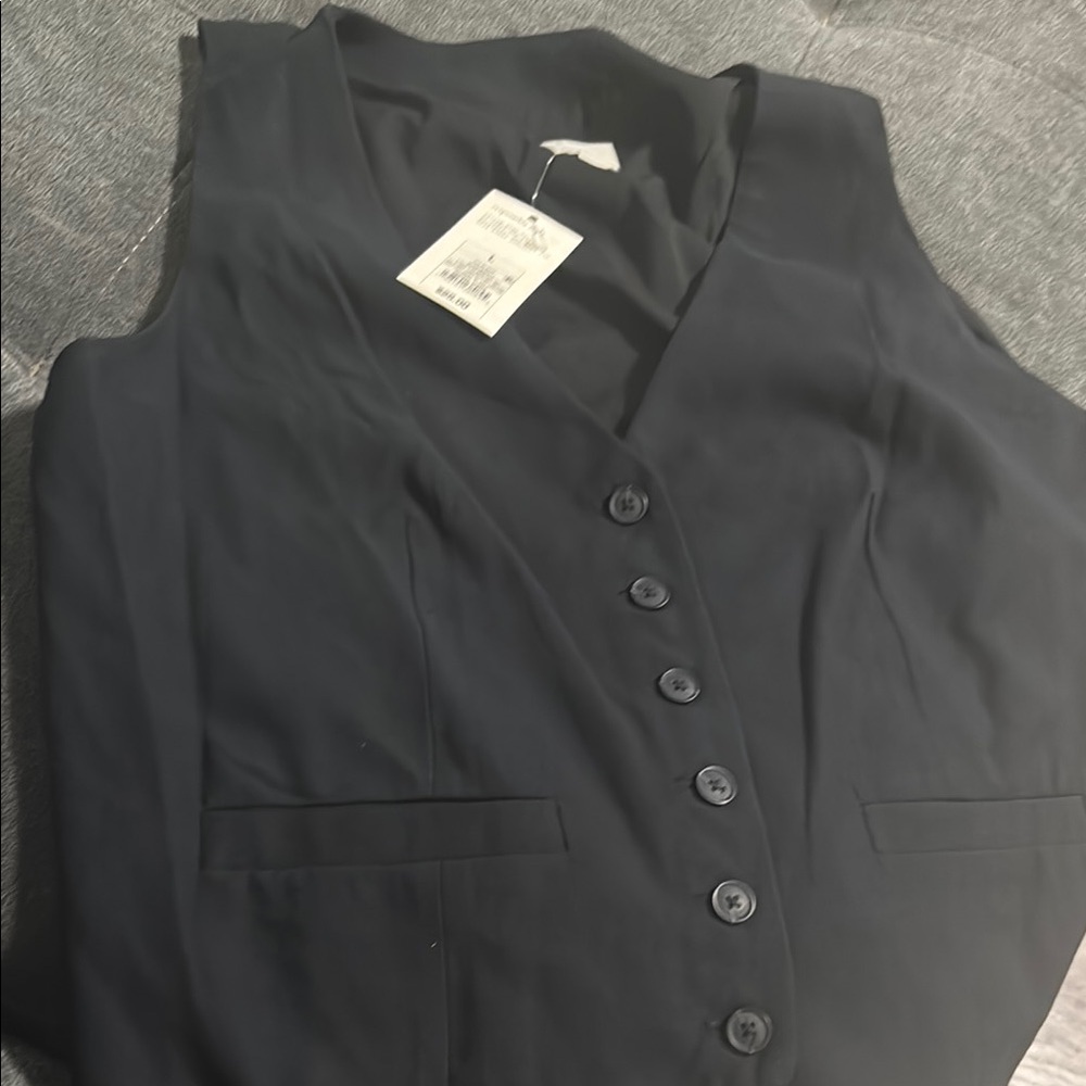 A new day Black Button-Up Vest available in XS S  M L And XXL - Picture 2 of 3